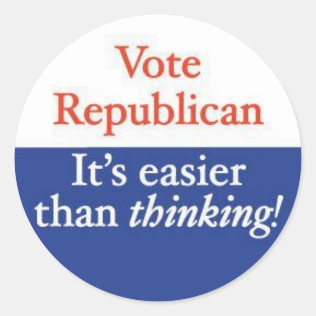 VOTE REPUBLICAN CLASSIC ROUND STICKER (Front)