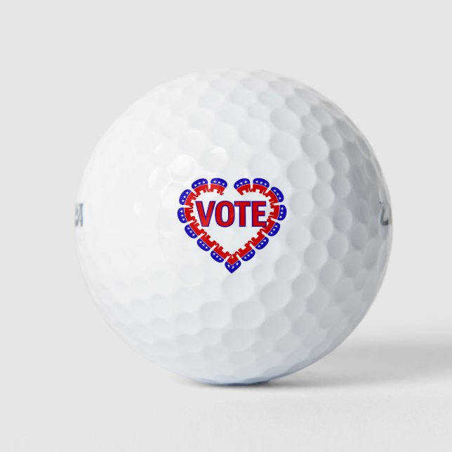 vote republican elephant golf balls (Front)