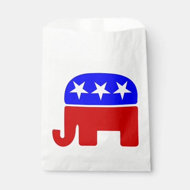  vote republican elephant politics election favour bag (Front)