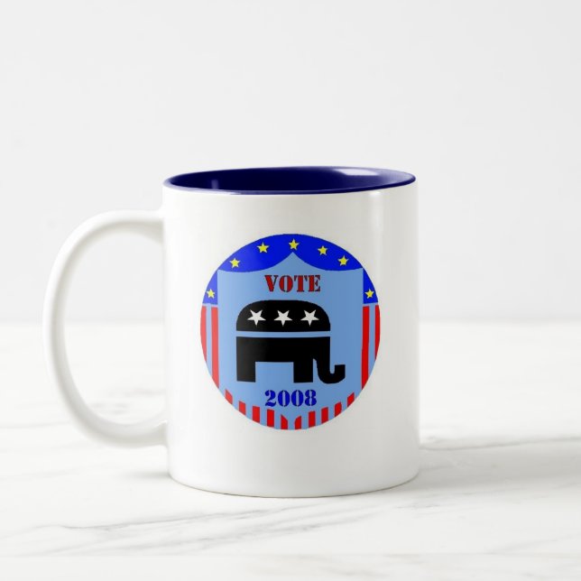 VOTE REPUBLICAN IN 2008 COFFEE MUG POLITICS (Left)