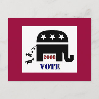 VOTE REPUBLICAN IN 2008 POSTCARD