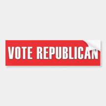 VOTE REPUBLICAN Simple EASY TO READ Bold Red GOP