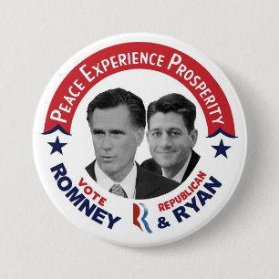 Vote Republican Vote Romney & Ryan 7.5 Cm Round Badge