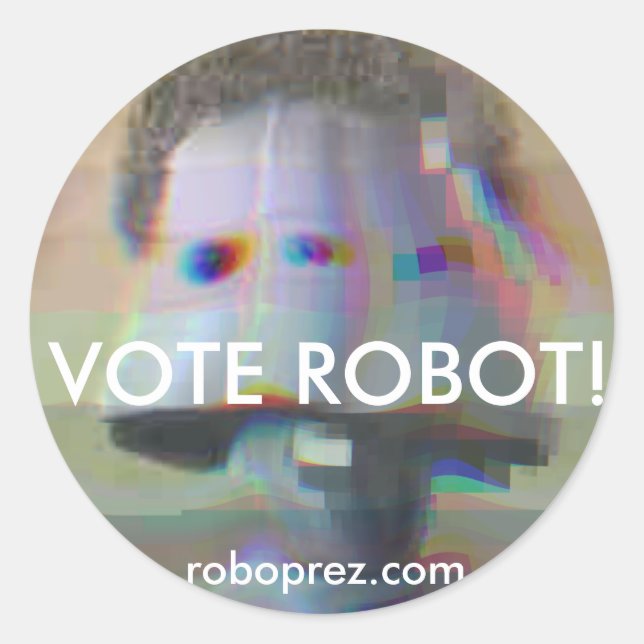Vote Robot! - Chuck10.1 Sticker (Front)
