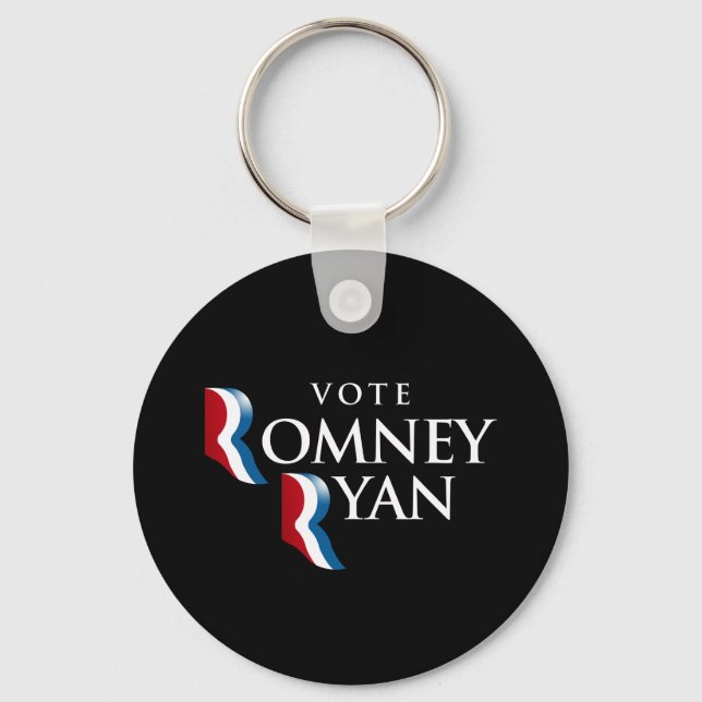 VOTE ROMNEY RYAN AMERICA -.png Key Ring (Front)