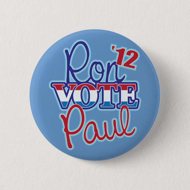 Vote Ron Paul '12 6 Cm Round Badge (Front)