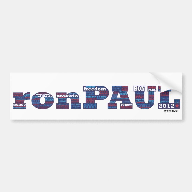 Vote Ron Paul for President 2012 Election Bumper Sticker (Front)