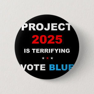 Vote Save Democracy Stop Project 2025 1 6 Cm Round Badge