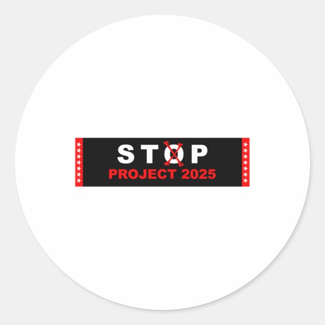 Vote Save Democracy Stop Project 2025 2  Classic Round Sticker (Front)