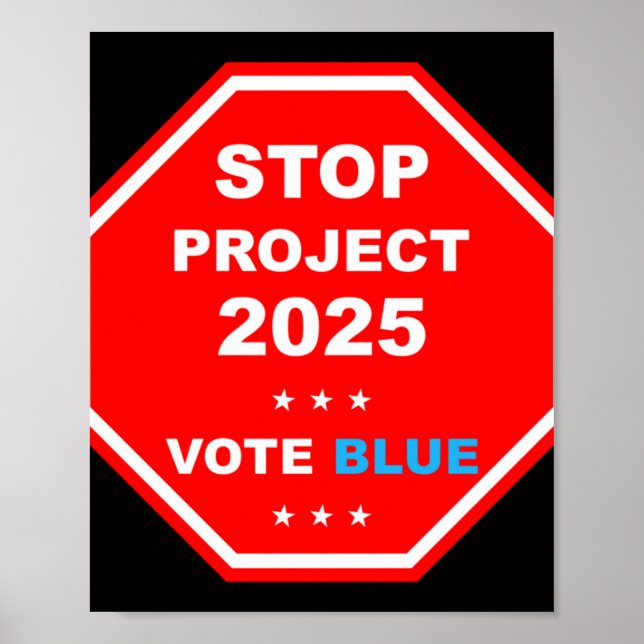 Vote Save Democracy Stop Project 2025  Poster (Front)