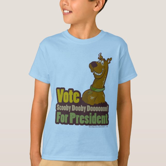 Vote Scooby Dooby Doo for President T-Shirt (Front)