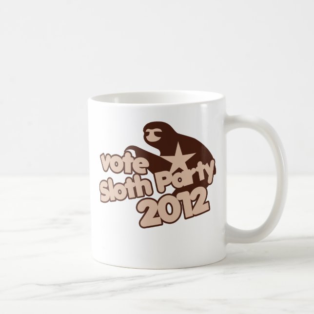 Vote Sloth Party 2012 Coffee Mug (Right)