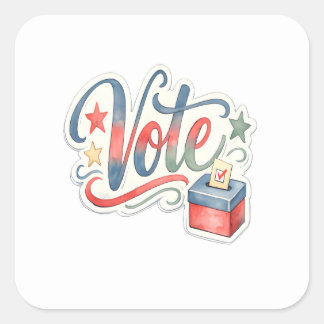 Vote  square sticker