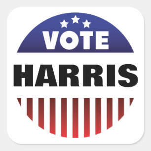 Vote Stars and Stripes Typography - Election Square Sticker