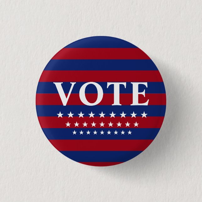 Vote Stars Stripes USA Button (Front)