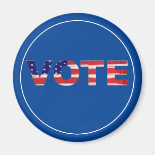 Vote Text In Flag Colours Magnet