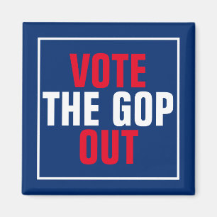 Vote the GOP Out Red White Blue Political Magnet