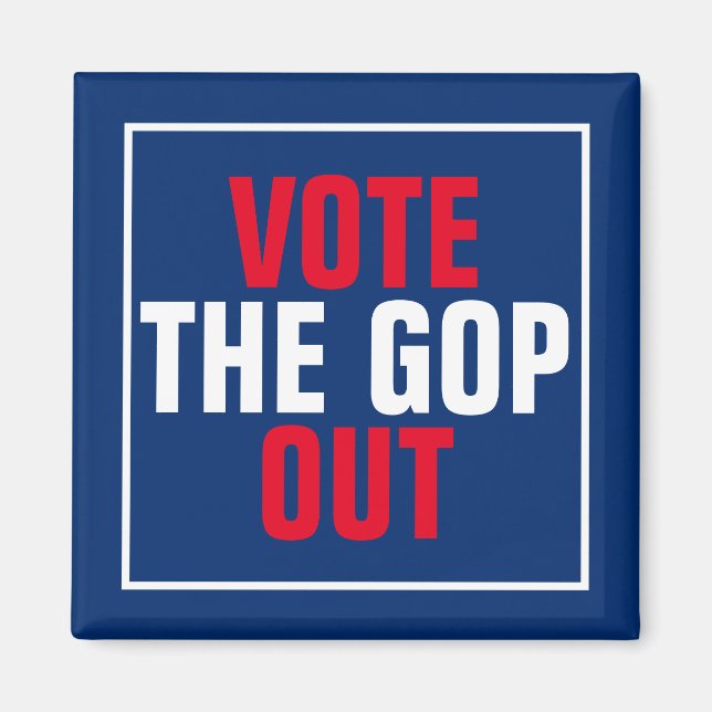 Vote the GOP Out Red White Blue Political Magnet (Front)
