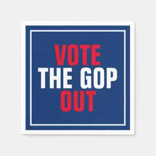 Vote the GOP Out Red White Blue Political Napkin