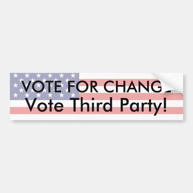 Vote Third Party! Bumper Sticker (Front)