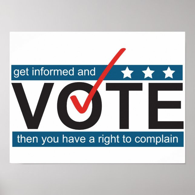 Vote to Complain Funny Election Humour Poster Art (Front)