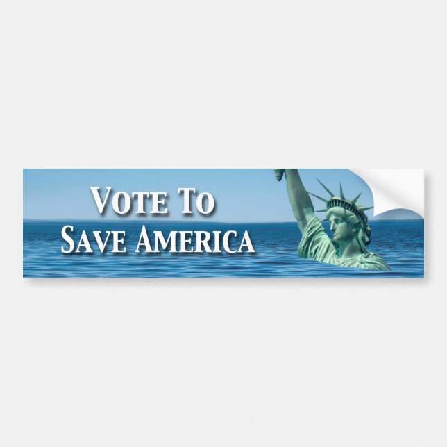 Vote to Save America This Election Bumper Sticker (Front)