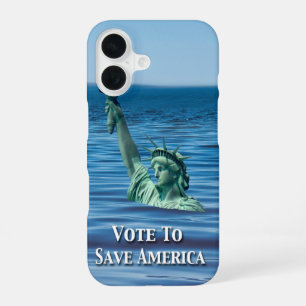Vote to Save America This Election iPhone 16 Case