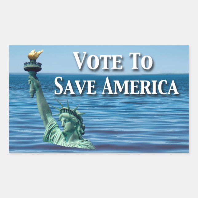 Vote to Save America This Election Rectangular Sticker (Front)