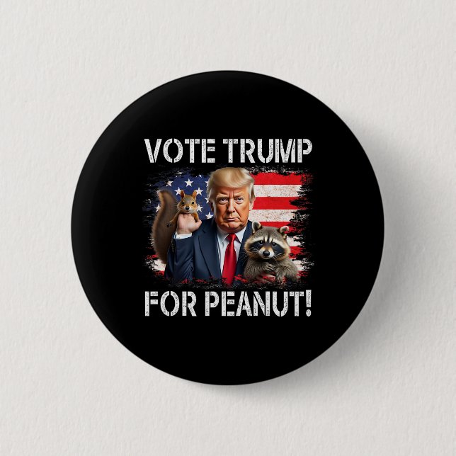 Vote Trump For Peanut The Squirrel 2  6 Cm Round Badge (Front)