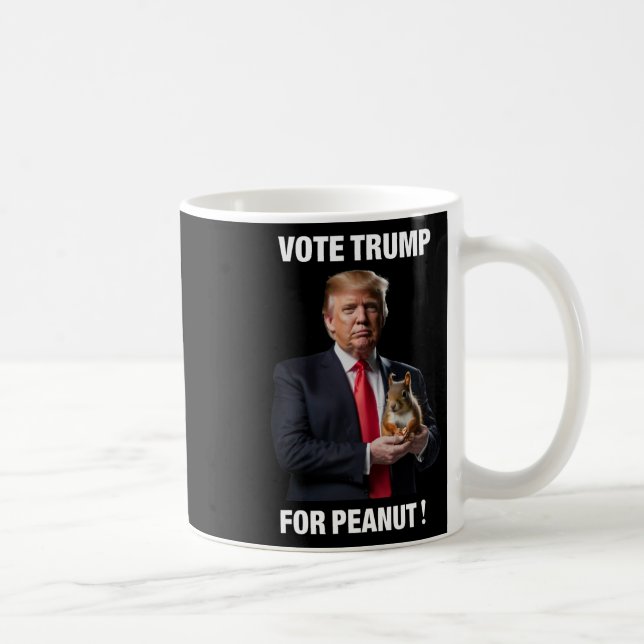 Vote Trump For Peanut The Squirrel 3  Coffee Mug (Right)