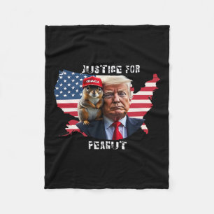Vote Trump For Peanut The Squirrel 4  Fleece Blanket