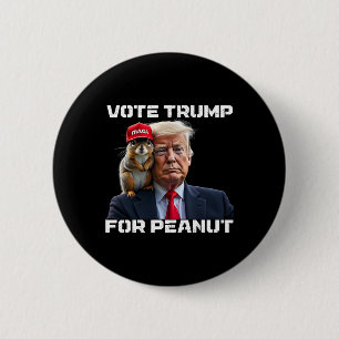 Vote Trump For Peanut The Squirrel 6 Cm Round Badge