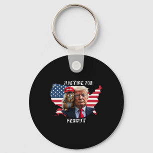 Vote Trump For Peanut The Squirrel  Key Ring