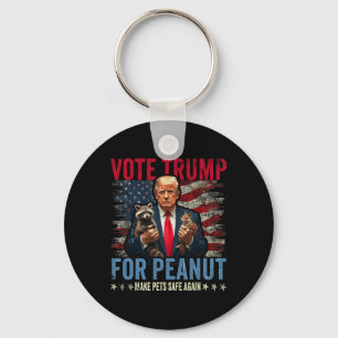 Vote Trump For Peanut The Squirrel Make Pets Safe Key Ring