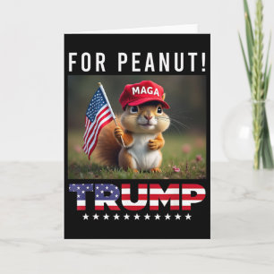 Vote Trump For Peanut The Squirrel Trump 2025  Card