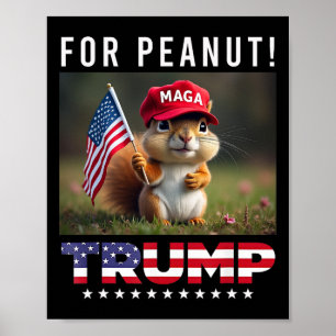 Vote Trump For Peanut The Squirrel Trump 2025 Poster