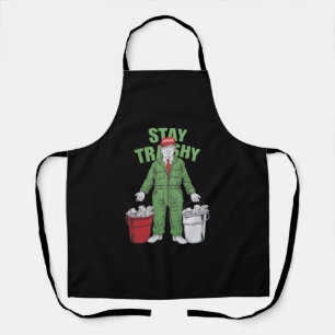 Vote Trump Garbage Man Stay Trashy 2024 Election Apron