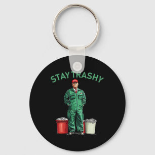 Vote Trump Garbyge Man Stay Trashy 2024 Election P Key Ring