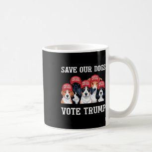 Vote Trump Save Our Dogs 2025 Dog Lover Make Dogs Coffee Mug