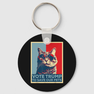 Vote Trump To Save Our Pets 2025  Key Ring