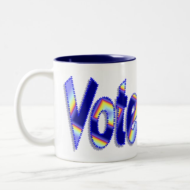 Vote Two-Tone Coffee Mug (Left)