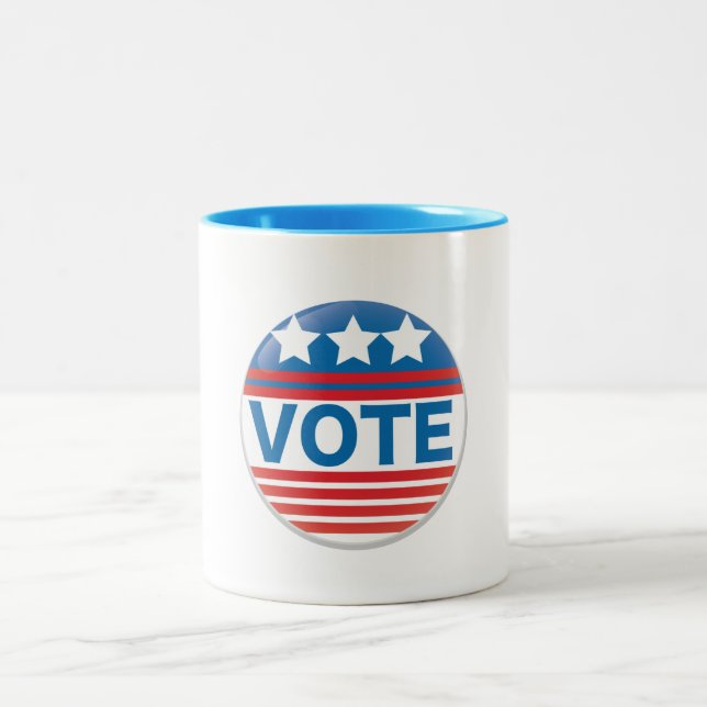 Vote Two-Tone Coffee Mug (Center)