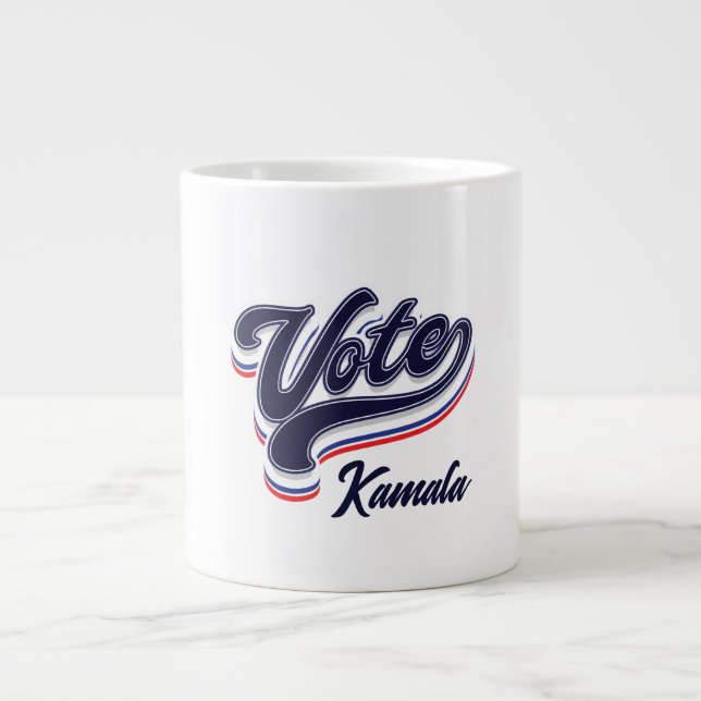 Vote Typography - Election  Large Coffee Mug (Front)