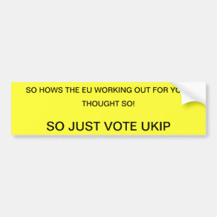 VOTE UKIP BUMPER STICKER