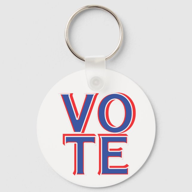  Vote US Elections Patriotic  Key Ring (Front)