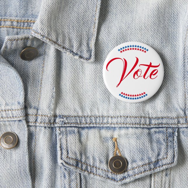 Vote USA American Presidential Election Patriotic 6 Cm Round Badge (Vote USA American Presidential Election Patriotic Button)