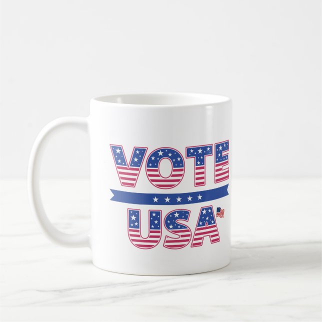 Vote USA Classic Mug, 11 oz Coffee Mug (Left)