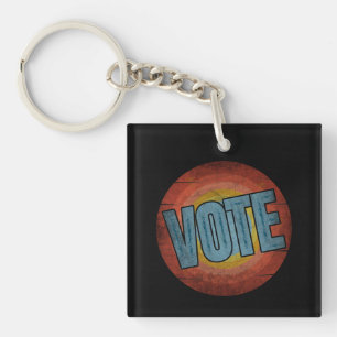 VOTE VINTAGE KEY RING