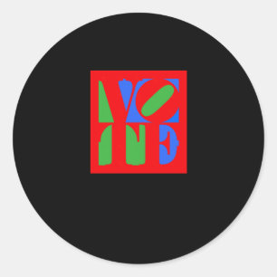 Vote - Vote Blue - Vote Red - 2024 Presidential El Classic Round Sticker