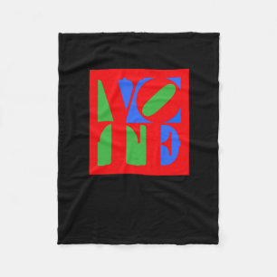 Vote - Vote Blue - Vote Red - 2024 Presidential El Fleece Blanket